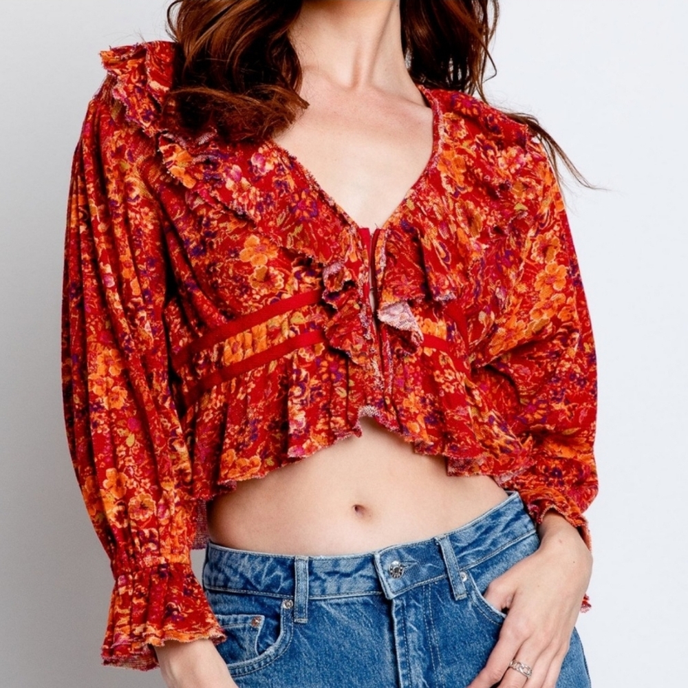 Free People Rudi Ruffle Top